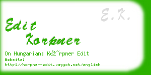 edit korpner business card